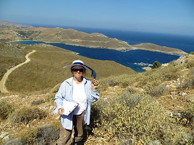 Dr. Joanne Murphy on the island of Kea