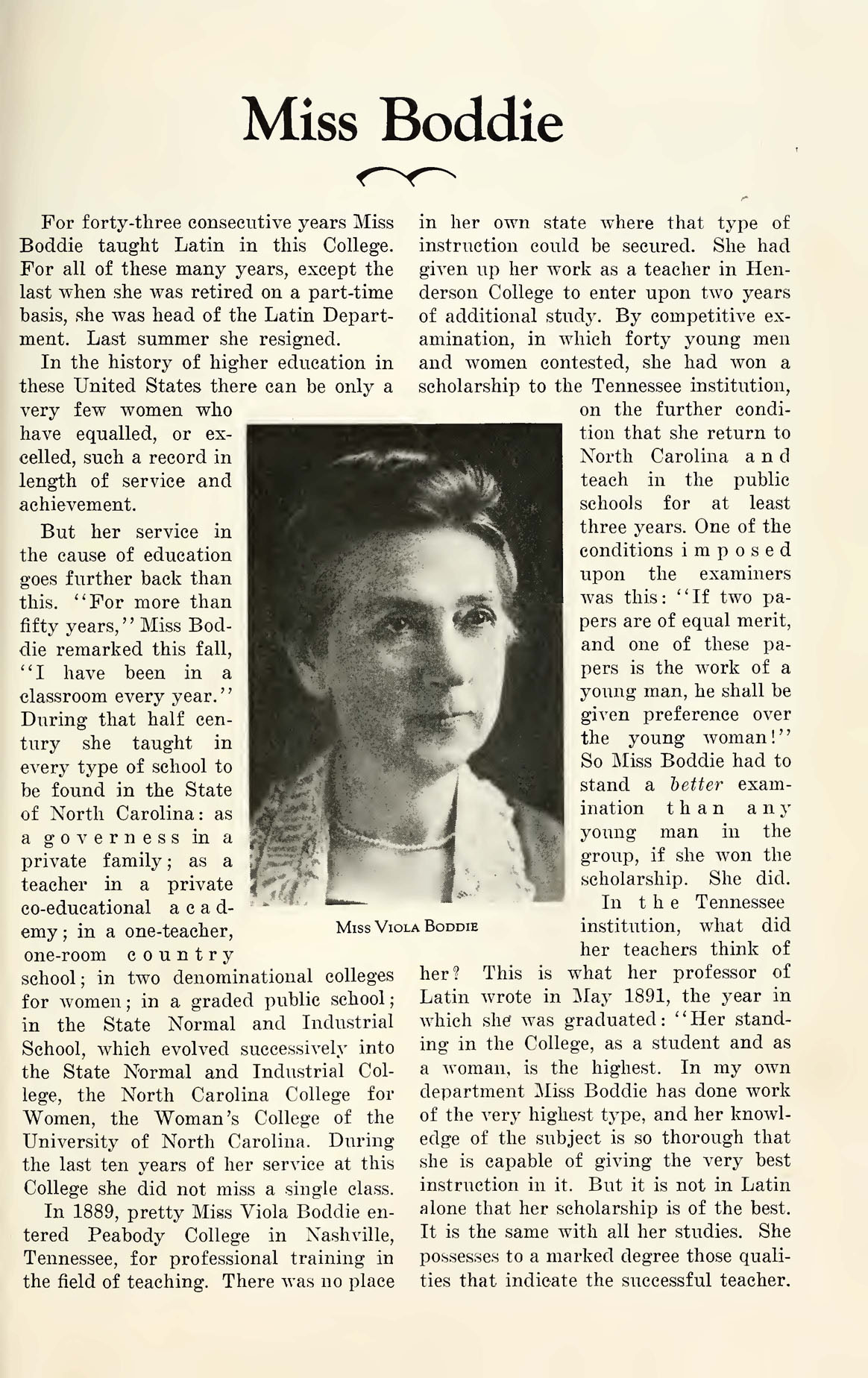 the alumnae news feat. miss boddie