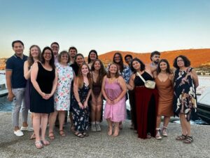 group of students and professors in Greece
