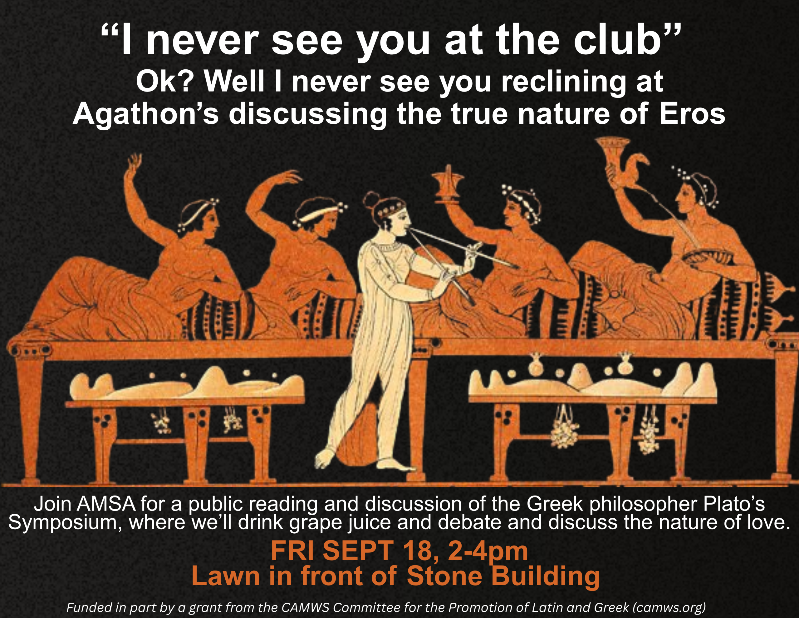 Poster for Plato Symposium What is love and other big debates Event